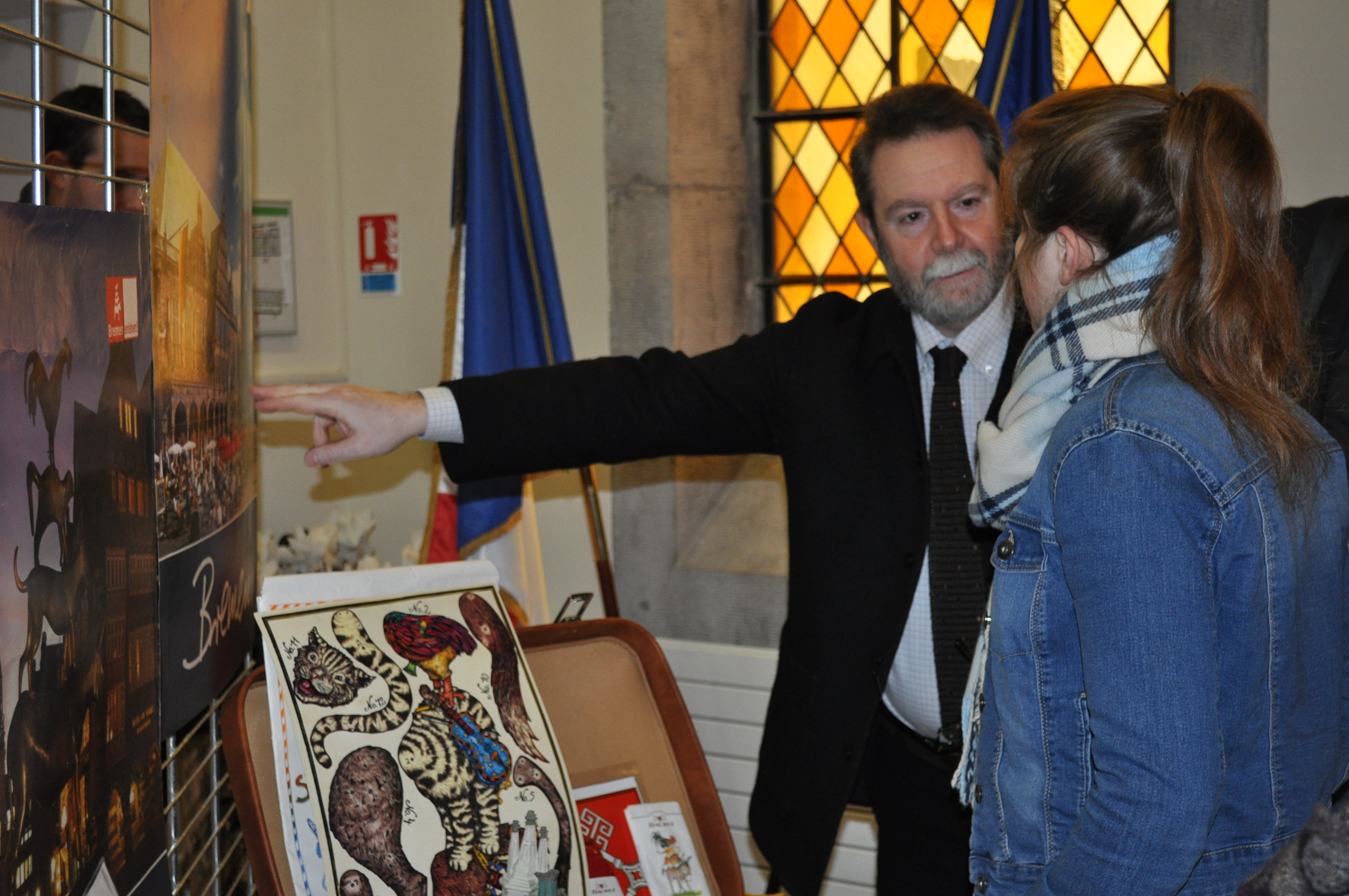 Visite de Jean-François Chanet, recteur de l’académie de Besançon, Grand Coup de Cœur, 27 janvier 2017 à Besançon
